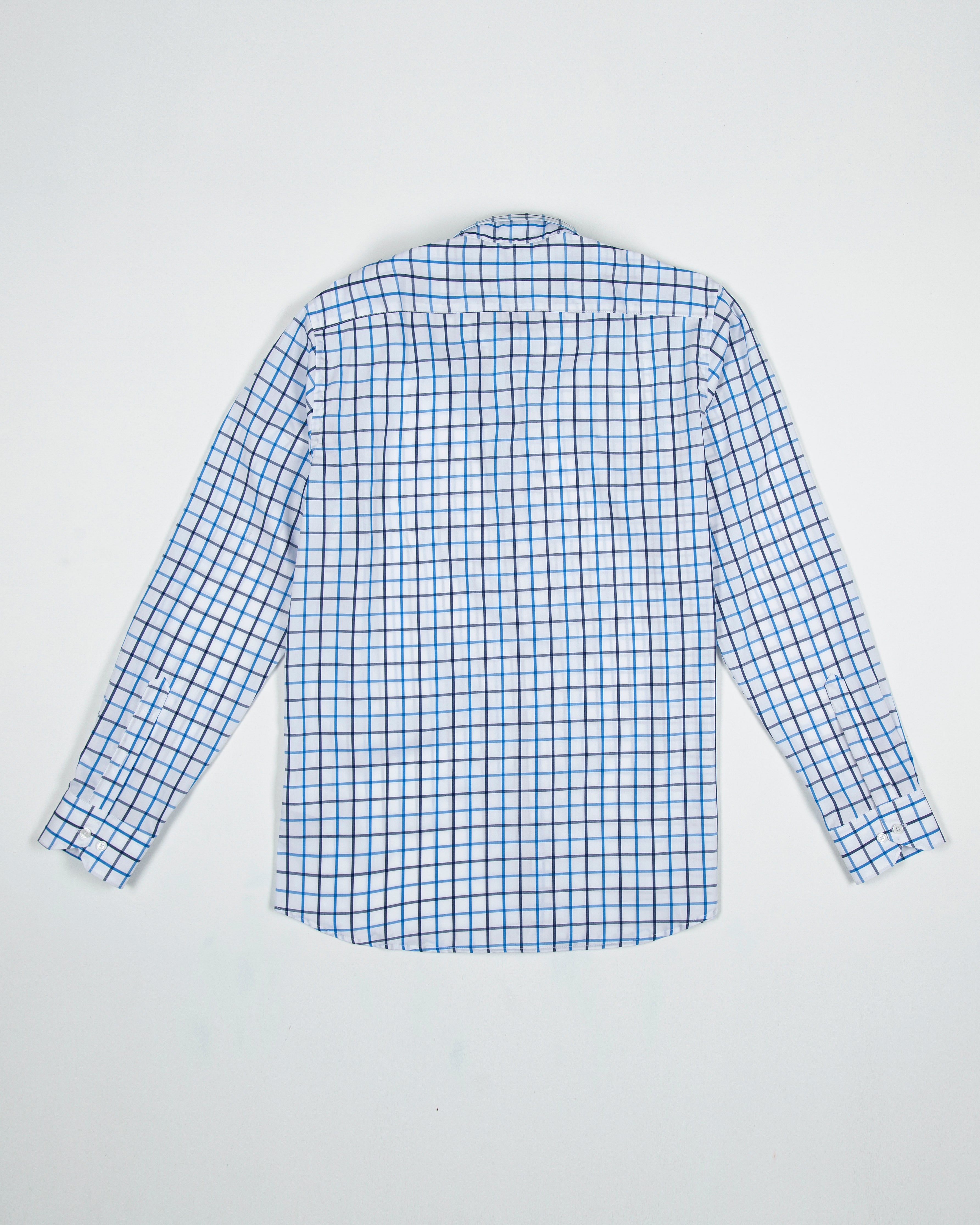 Camisa Cuadro Ventana Algodón Multiazul